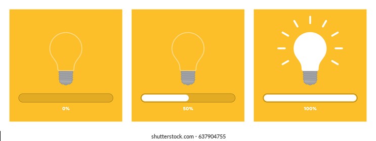 Idea loading concept suitable for business presentation. Progress bar loading a new idea, for business and career. 
