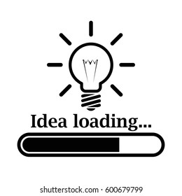 Idea loading concept suitable. Progress bar loading a new idea, for business and career. A loading bar indicates the progress status of a new idea. vector illustration