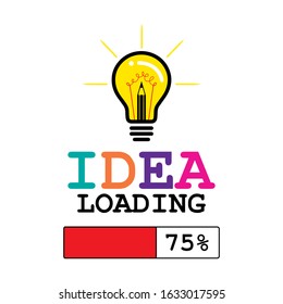 Idea loading poster concept. Vector illustration.