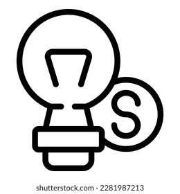 Idea loan icon outline vector. Small bank. Check card