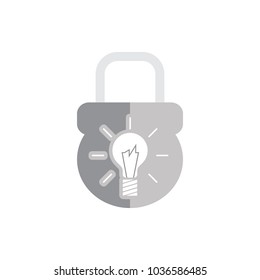 Idea Lock Logo Icon Design