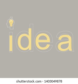 idea logo design, Vector Illustration trend icon