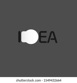idea logo with lamp as D