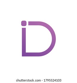 idea logo. Letter id logo design. Vector stock illustration.