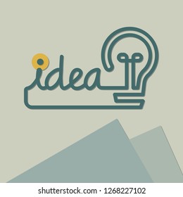 Idea logo, light bulb sign with concept of idea