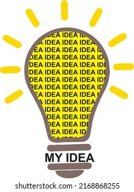 idea logo with shining lights illustration
