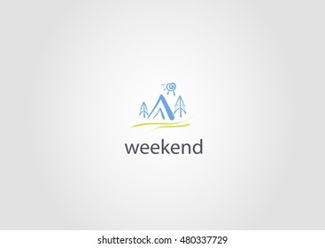 The idea for a logo of travel agency
