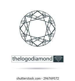 Idea logotype for corporate identity. Abstract image of diamond. Vector design.