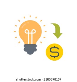 Idea Make Money icon in vector. Logotype