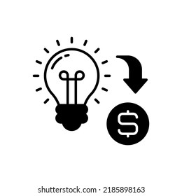 Idea Make Money Icon In Vector. Logotype