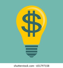Idea to make money . Stock vector illustration for poster, greeting card, website, ad, business presentation, advertisement design.