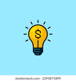 The idea of making income simple icon illustration
