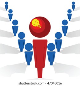 Idea man, clip-art concept