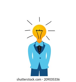 Idea man. creative design. Isolated illustration picture