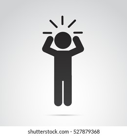 Idea man icon isolated on white background.