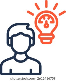 Idea Measurement Icon Color Line Vector Illustration