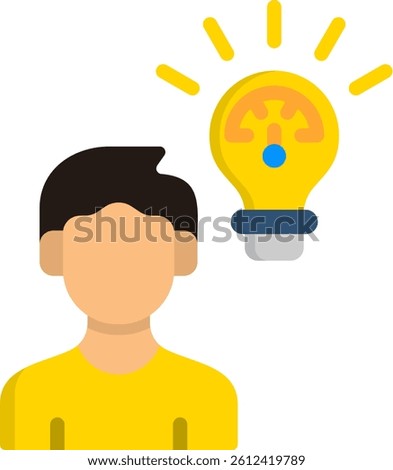 Idea Measurement Icon Flat Vector Illustration