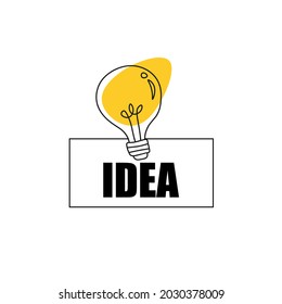 Idea 
message bubble with light bulb emblem. Vector illustration eps 10
