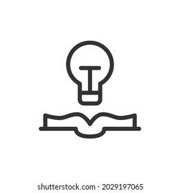 Icono de línea mínima de Idea. Diseño de símbolo de trazo web. Signo de idea aislado en un fondo blanco. Icono de línea Premium.
