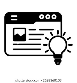 Idea mixed glyph icon. Simple vector icon design in glyph style. Editable vector format