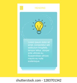 Idea mobile vertical banner design design. Vector