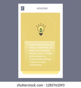 Idea mobile vertical banner design design. Vector