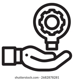 Ícone de Vetor Moderno Idea - Modelo de Símbolo de Ilustração Mínima para Design de IU de Aplicativo Móvel da Web