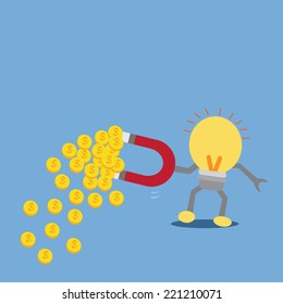  idea with money red magnet