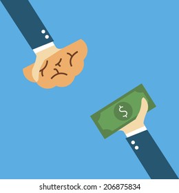 Idea to money, vector