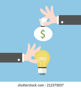 Idea to money, vector