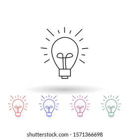 Idea multi color icon. Simple glyph, flat vector of profit icons for ui and ux, website or mobile application