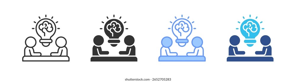 Idea Multi Style Icon Set Vector