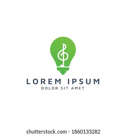 idea and music negative space logo design