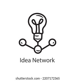 Idea Network Filled Outline Icon Design illustration. Data Symbol on White background EPS 10 File