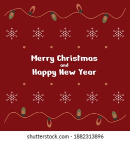 Idea for New Year illustration, postcard or print.
Can be used as a banner. Vector image.