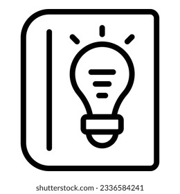 Idea notebook icon outline vector. Information team. Business idea