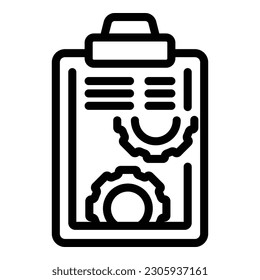 Idea notepad icon outline vector. Target creative. Start new