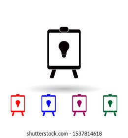 idea on canvas multi color icon. Elements of university life set. Simple icon for websites, web design, mobile app, info graphics