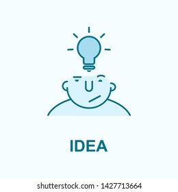 idea on mind field outline icon