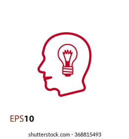 Idea on mind icon for web