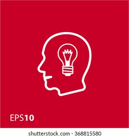 Idea on mind icon for web