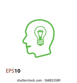 Idea on mind icon for web