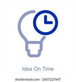 Idea On Time and innovation icon concept