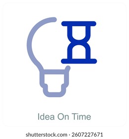 Idea On Time and innovation icon concept