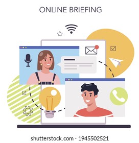 Idea online service or platform. Creative innovation and brainstorm.