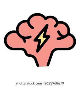 Idea opportunity icon. Outline idea opportunity vector icon color flat isolated