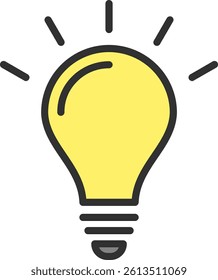Idea Outline Filled Style Icon