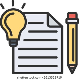 Idea Outline Filled Style Icon