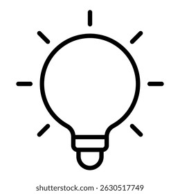 Ícone da estrutura de tópicos da ideia. Design de ícone de vetor simples em estilo de contorno. Formato de vetor editável