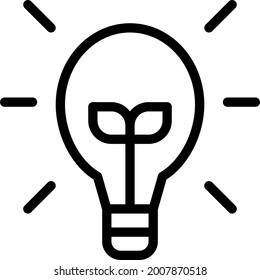 idea outline icon vector design illustration (marketing growth icon set )